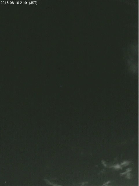 スカイモニターで撮影された未確認の光跡